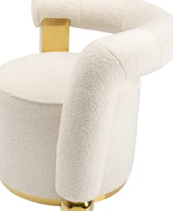 Fåtölj Amuse - Cremevit/Guld - KARE Design