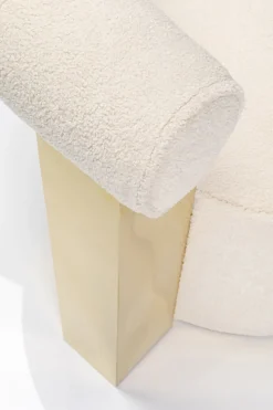 Fåtölj Amuse - Cremevit/Guld - KARE Design