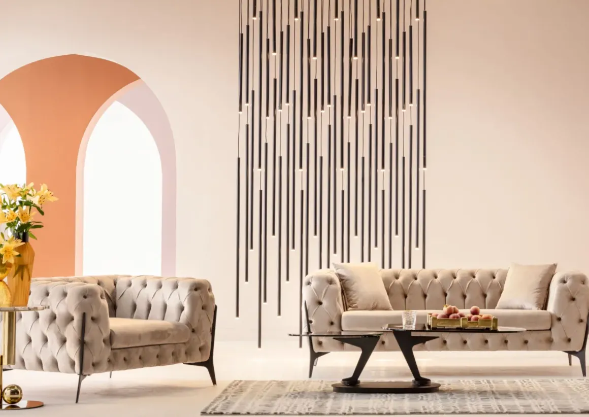 Fåtölj Bellissima Velvet - Beige, 120cm - KARE Design