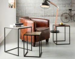Fåtölj Cigarr Lounge - Brun Läder - KARE Design