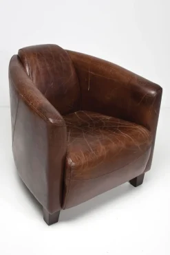 Fåtölj Cigarr Lounge - Brun Läder - KARE Design