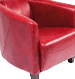 Fåtölj Cigarr Lounge - Röd Läder - KARE Design