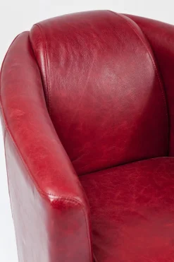 Fåtölj Cigarr Lounge - Röd Läder - KARE Design