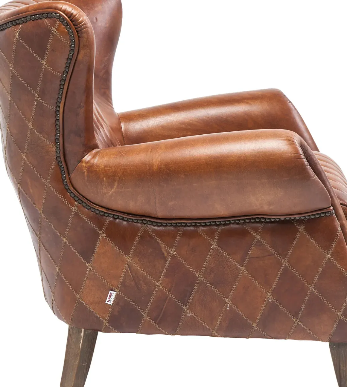 Fåtölj Country Side - Klassisk Öronlappsfåtölj i Läder - KARE Design