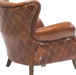 Fåtölj Country Side - Klassisk Öronlappsfåtölj i Läder - KARE Design