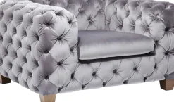 Fåtölj Desire - Grå Sammet - KARE Design