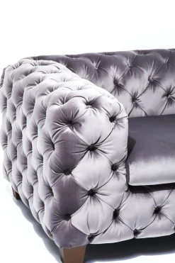 Fåtölj Desire - Grå Sammet - KARE Design