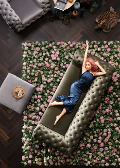 Fåtölj Desire - Grå Sammet - KARE Design