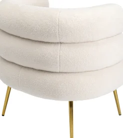 Fåtölj Livelli - Cremevit/Guld - KARE Design