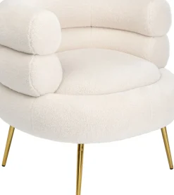 Fåtölj Livelli - Cremevit/Guld - KARE Design