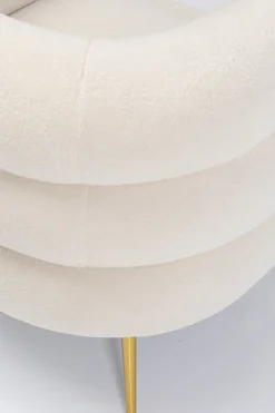 Fåtölj Livelli - Cremevit/Guld - KARE Design