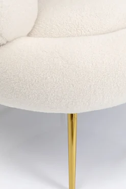 Fåtölj Livelli - Cremevit/Guld - KARE Design