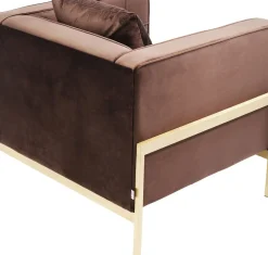 Fåtölj Loft - Brun Sammet/Mässing - KARE Design