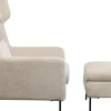 Fåtölj med Pall Quinn Hög - Beige - KARE Design