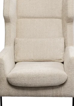 Fåtölj med Pall Quinn Hög - Beige - KARE Design