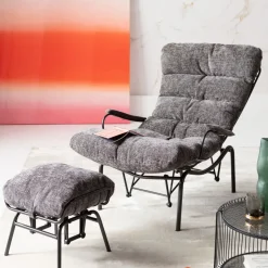 Fåtölj med Pall Vienna - Swing Grå - KARE Design