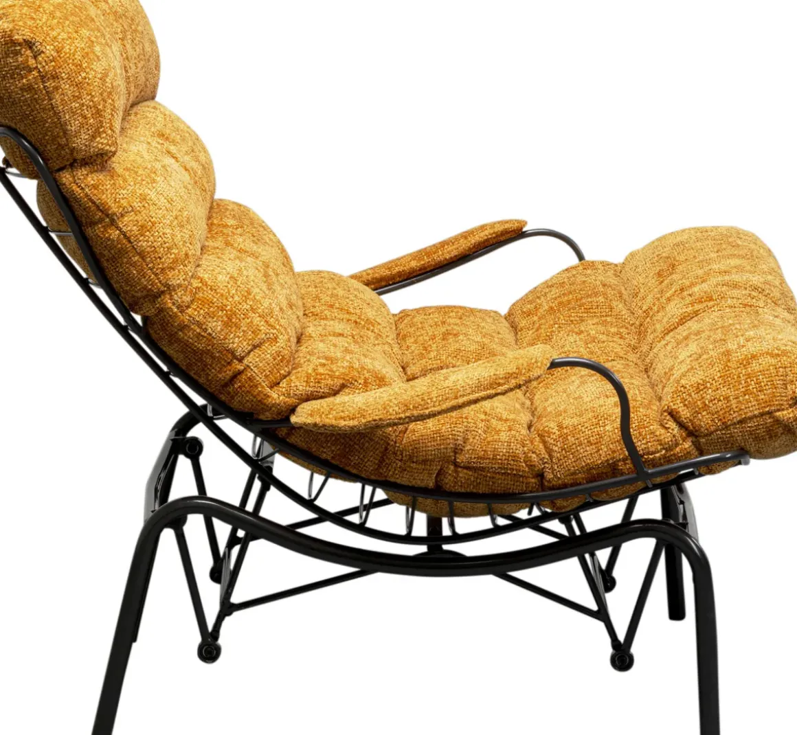 Fåtölj med Pall Vienna - Swing Gul - KARE Design