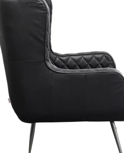 Fåtölj Nonna Smart - Svart Läder - KARE Design