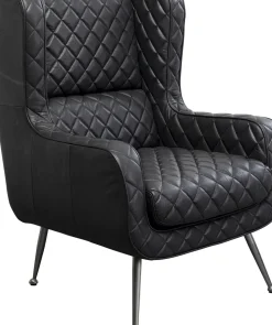Fåtölj Nonna Smart - Svart Läder - KARE Design