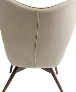Fåtölj Vicky - Beige/Brunbetsade Ben - KARE Design