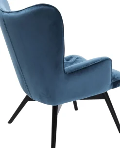 Fåtölj Vicky - Blågrön Sammet/Svarta Ben - KARE Design