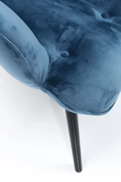 Fåtölj Vicky - Blågrön Sammet/Svarta Ben - KARE Design