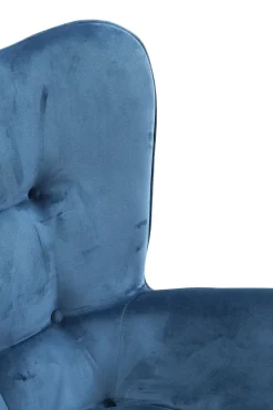Fåtölj Vicky - Blågrön Sammet/Svarta Ben - KARE Design