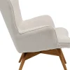 Fåtölj Vicky - Creme Vit/ Ben i ek - KARE Design