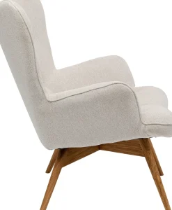 Fåtölj Vicky - Creme Vit/ Ben i ek - KARE Design
