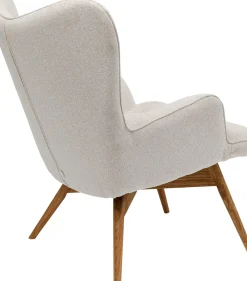 Fåtölj Vicky - Creme Vit/ Ben i ek - KARE Design