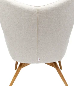 Fåtölj Vicky - Creme Vit/ Ben i ek - KARE Design