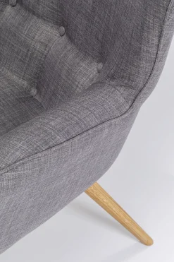 Fåtölj Vicky - Grå/Träben - KARE Design