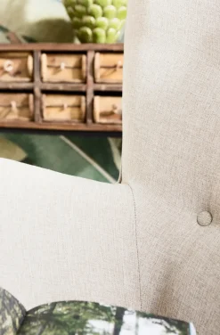 Fåtölj Vicky - Ljus Beige/Träben - KARE Design