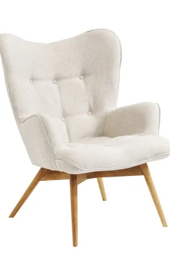 Fåtölj Vicky - Ljus Beige/Träben - KARE Design