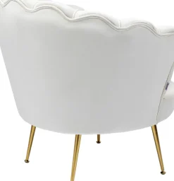 Fåtölj Water Lily - Beige/ Mässningsben - KARE Design