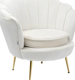 Fåtölj Water Lily - Beige/ Mässningsben - KARE Design