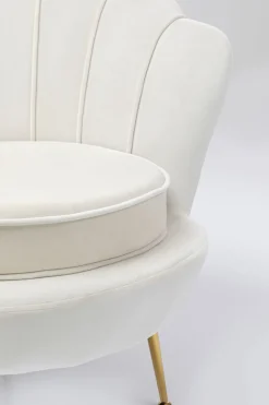 Fåtölj Water Lily - Beige/ Mässningsben - KARE Design