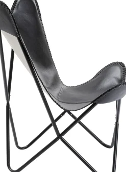 Fåtölj Winny - Svart Läder - KARE Design