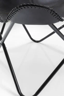 Fåtölj Winny - Svart Läder - KARE Design