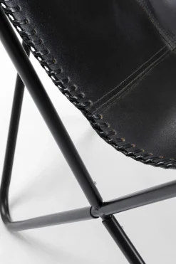 Fåtölj Winny - Svart Läder - KARE Design
