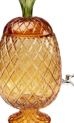 Glasbehållare med tappkran Pineapple - Bärnsten - KARE Design