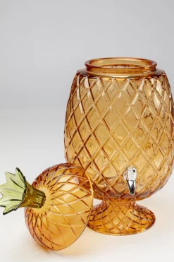 Glasbehållare med tappkran Pineapple - Bärnsten - KARE Design