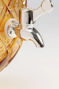 Glasbehållare med tappkran Pineapple - Bärnsten - KARE Design