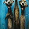 Glass Picture Singing Meerkats 60x80cm - KARE Design
