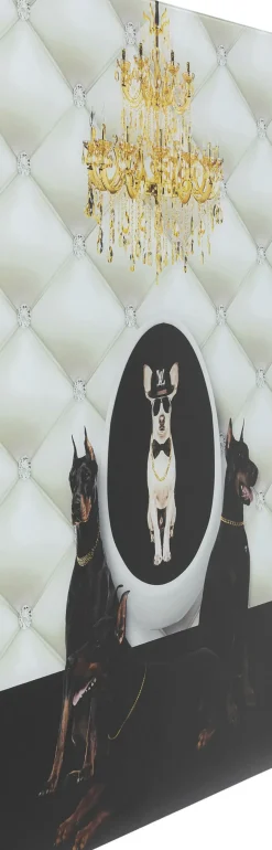 Glastavla Doberman Bodyguards 60x80cm - KARE Design