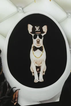 Glastavla Doberman Bodyguards 60x80cm - KARE Design