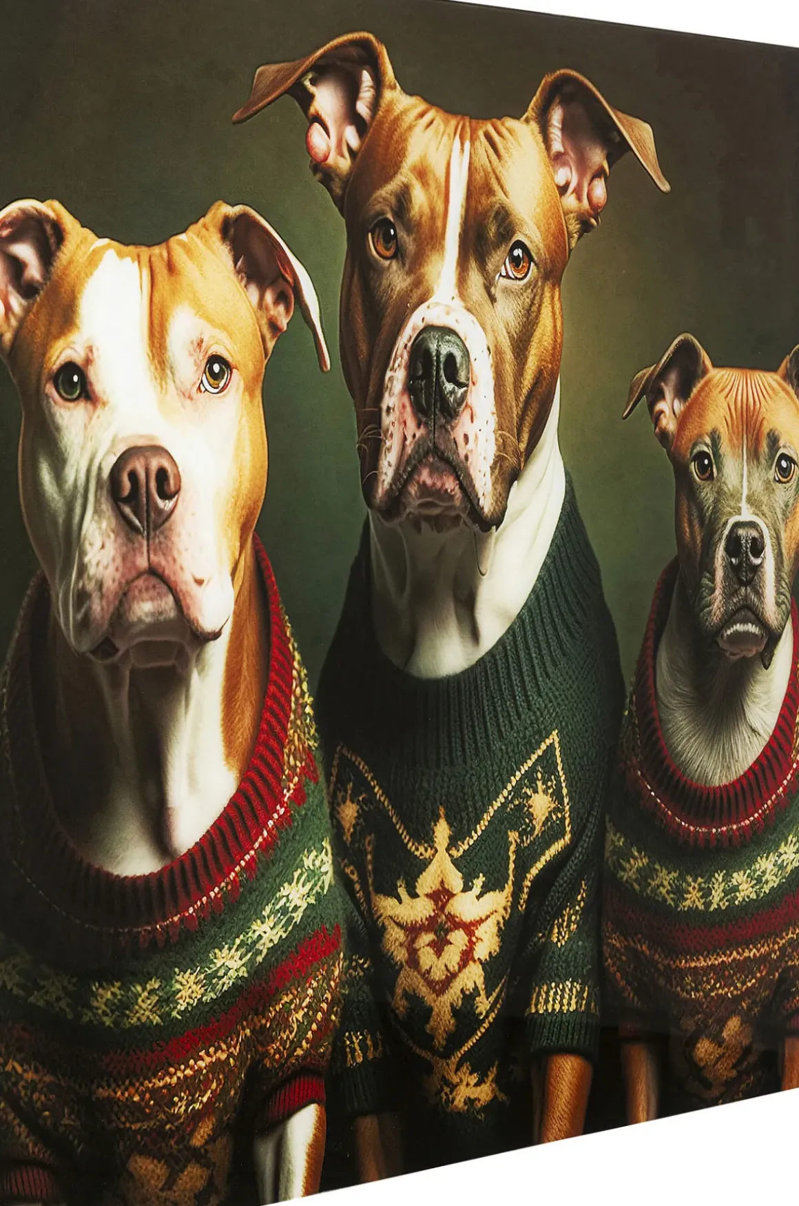 Glastavla Dog Family, 110x90cm - KARE Design