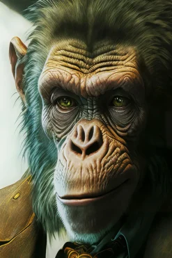 Glastavla Drinking Monkey, 100x100cm - KARE Design