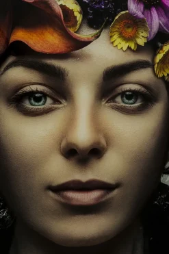 Glastavla Flower Lady, 120x120cm - KARE Design