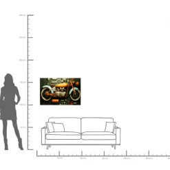 Glastavla Garage Motorbike, 60x80cm - KARE Design